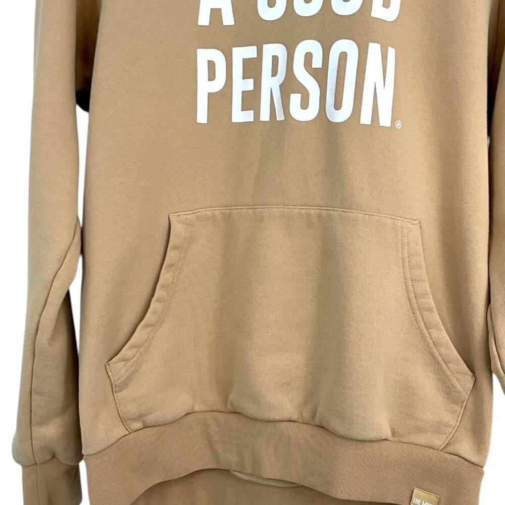 Be A Good Person BAGP Hoodie Sweatshirt Beige *FLAW* Size Medium M Unisex - Picture 4 of 8